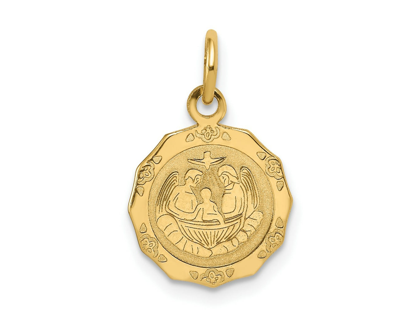 FJC Finejewelers 10 kt Yellow Gold Baptism Polished Charm 21 x 11 mm