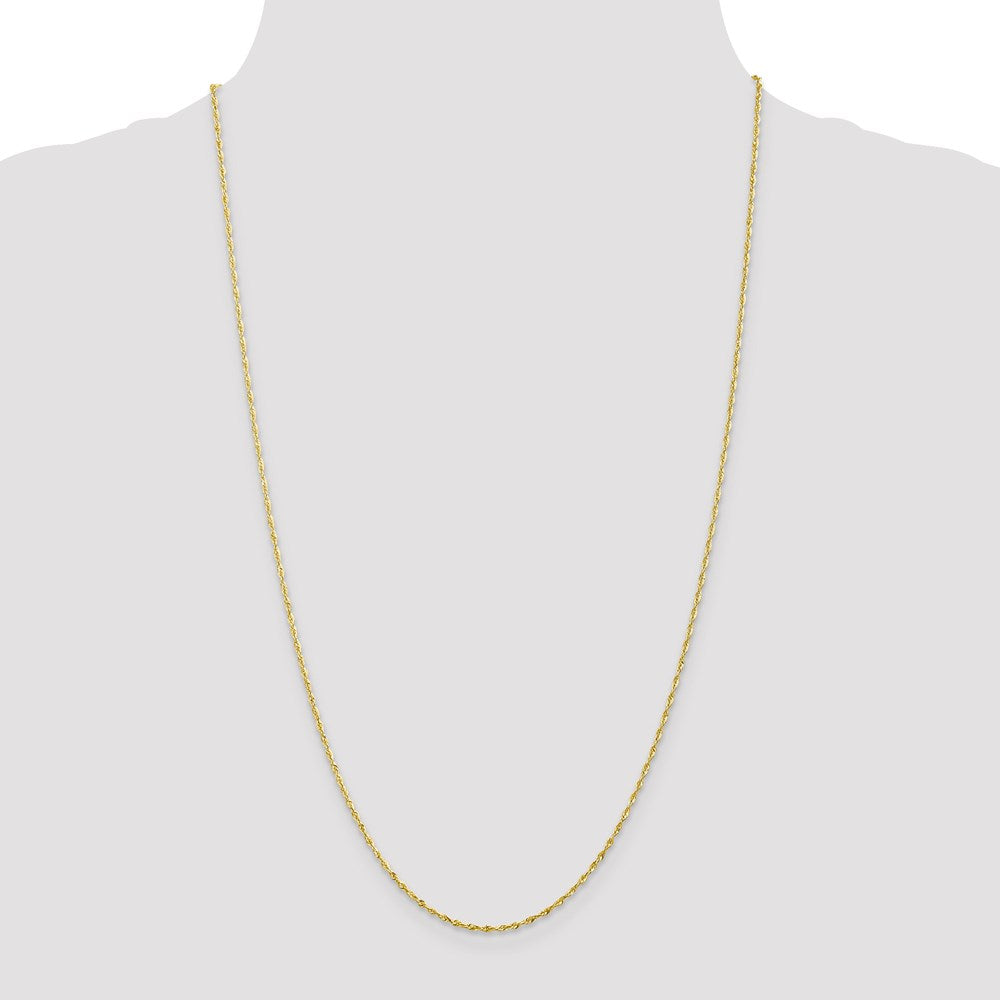 FJC Finejewelers 10 kt Yellow Gold Extra-Light Bright Cut Rope Chain 22 Inches x 1.5 mm
