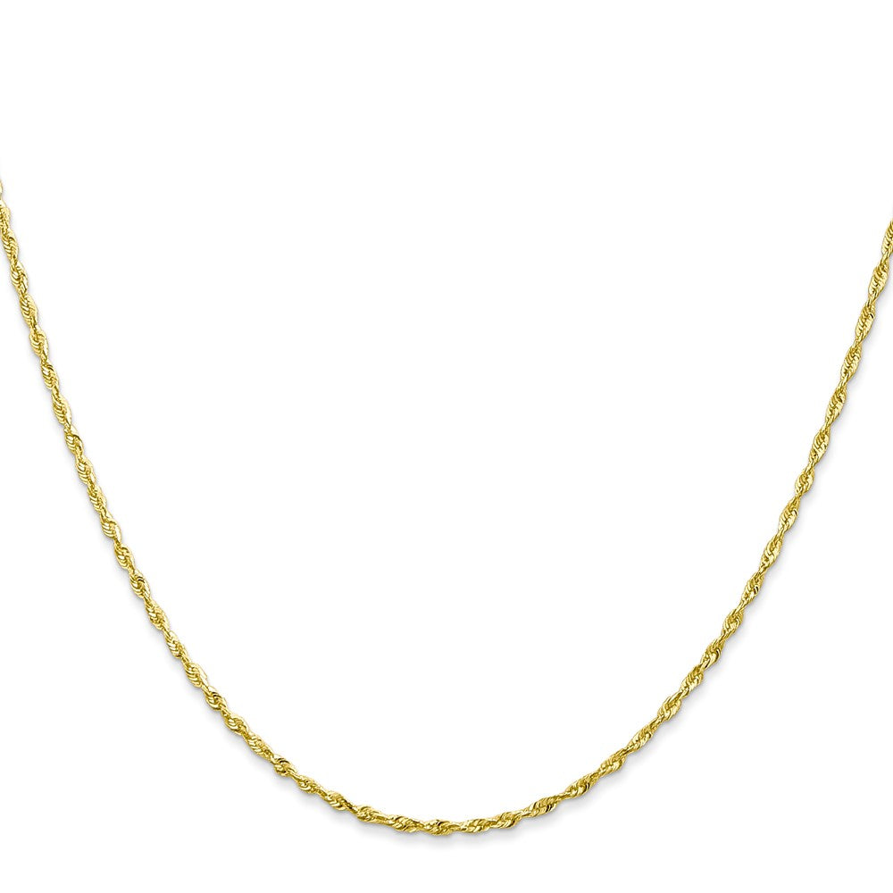 FJC Finejewelers 10 kt Yellow Gold Extra-Light Bright Cut Rope Chain 22 Inches x 1.5 mm