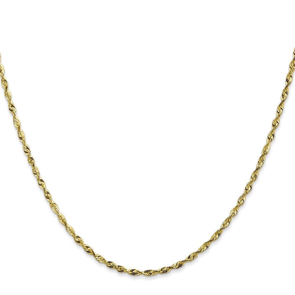 FJC Finejewelers 10 kt Yellow Gold Extra-Light Bright Cut Rope Chain 22 Inches x 1.8 mm