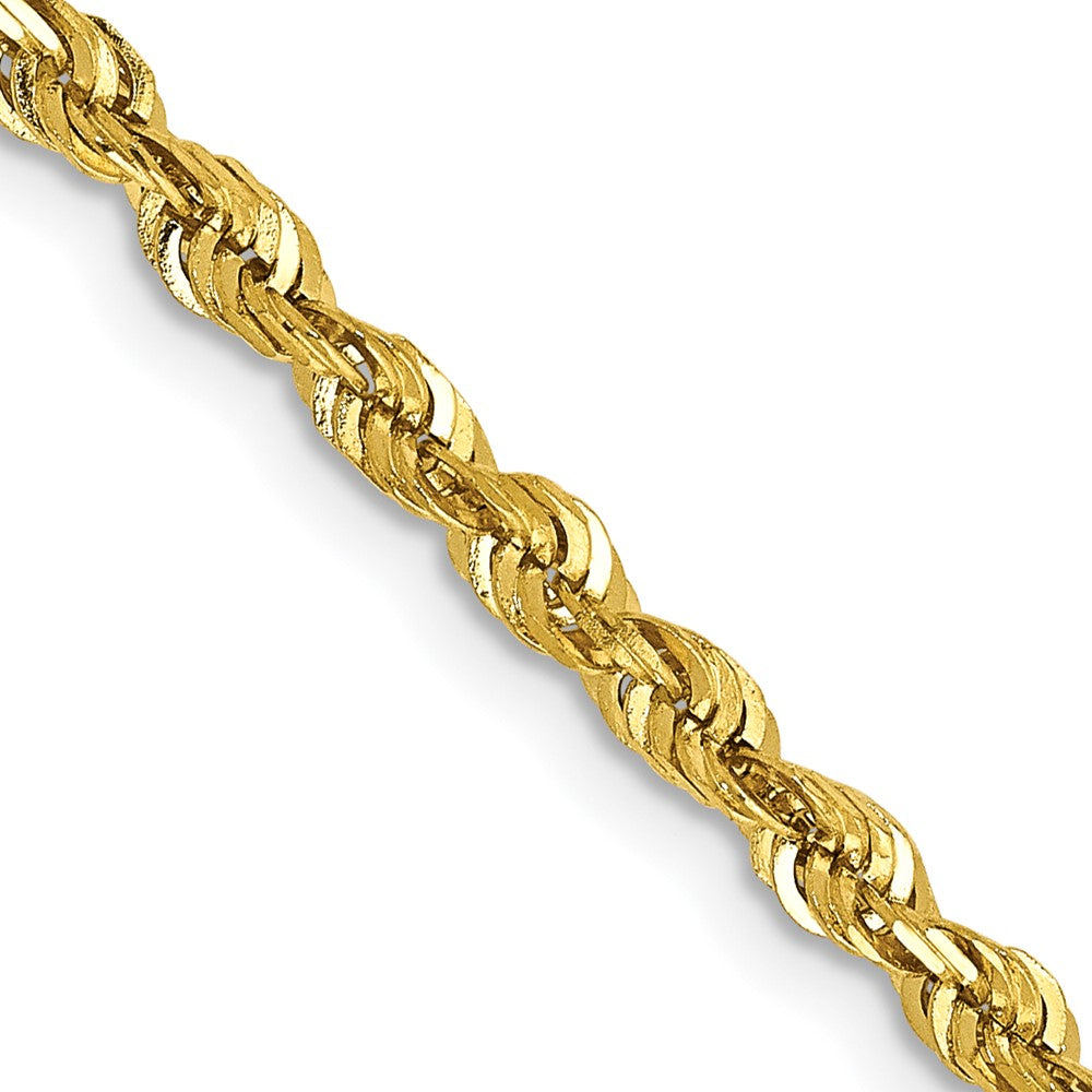 FJC Finejewelers 10 kt Yellow Gold Extra-Light Bright Cut Rope Chain 22 Inches x 2.75 mm