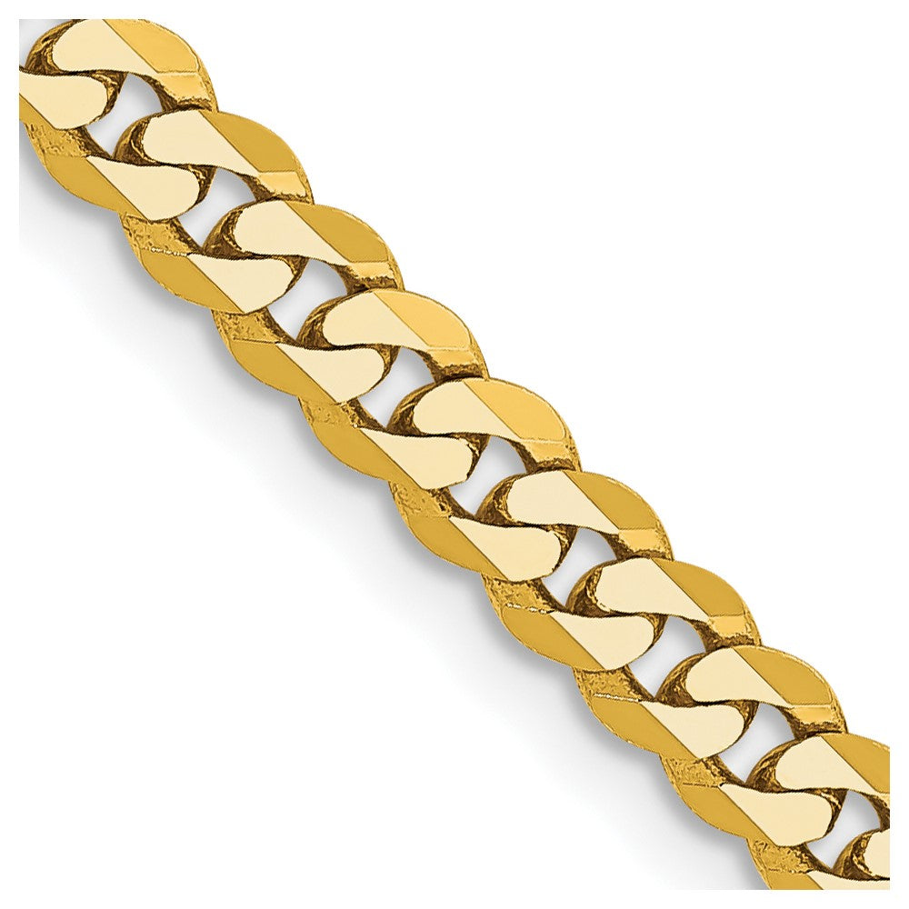 FJC Finejewelers 10 kt Yellow Gold Flat Beveled Curb Chain 26 Inches x 3.9 mm