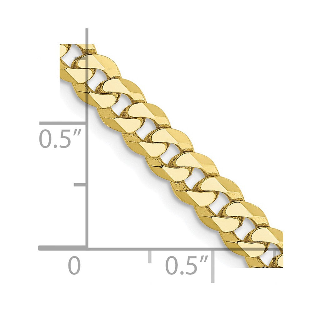FJC Finejewelers 10 kt Yellow Gold Flat Beveled Curb Chain 26 Inches x 4.75 mm