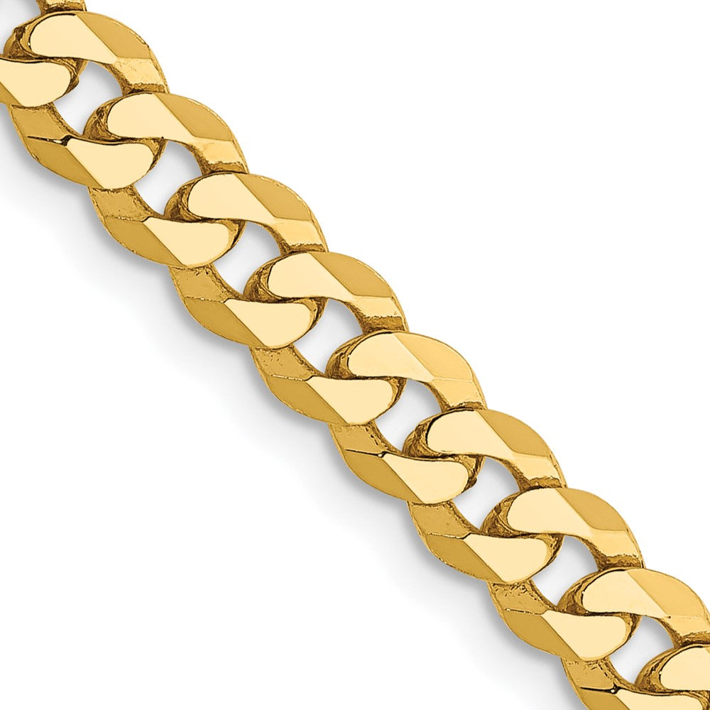 FJC Finejewelers 10 kt Yellow Gold Flat Beveled Curb Chain 28 Inches x 4.75 mm