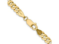 FJC Finejewelers 10 kt Yellow Gold Flat Beveled Curb Chain 28 Inches x 4.75 mm