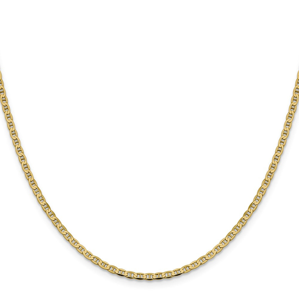 FJC Finejewelers 10 kt Yellow Gold Flat Anchor Chain 22 Inches x 2.4 mm