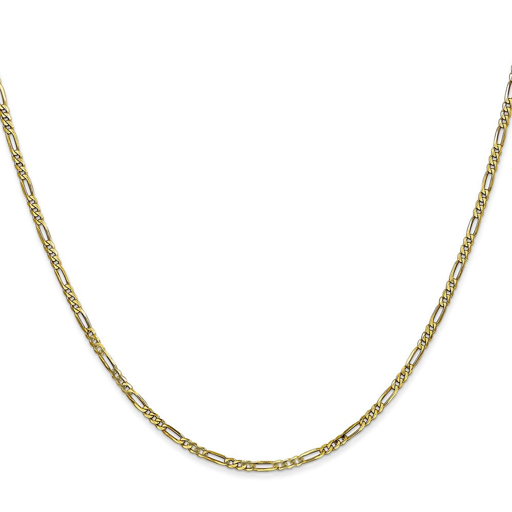 FJC Finejewelers 10 kt Yellow Gold 1.75mm Flat Figaro Chain Anklet 10 Inches x 1 mm