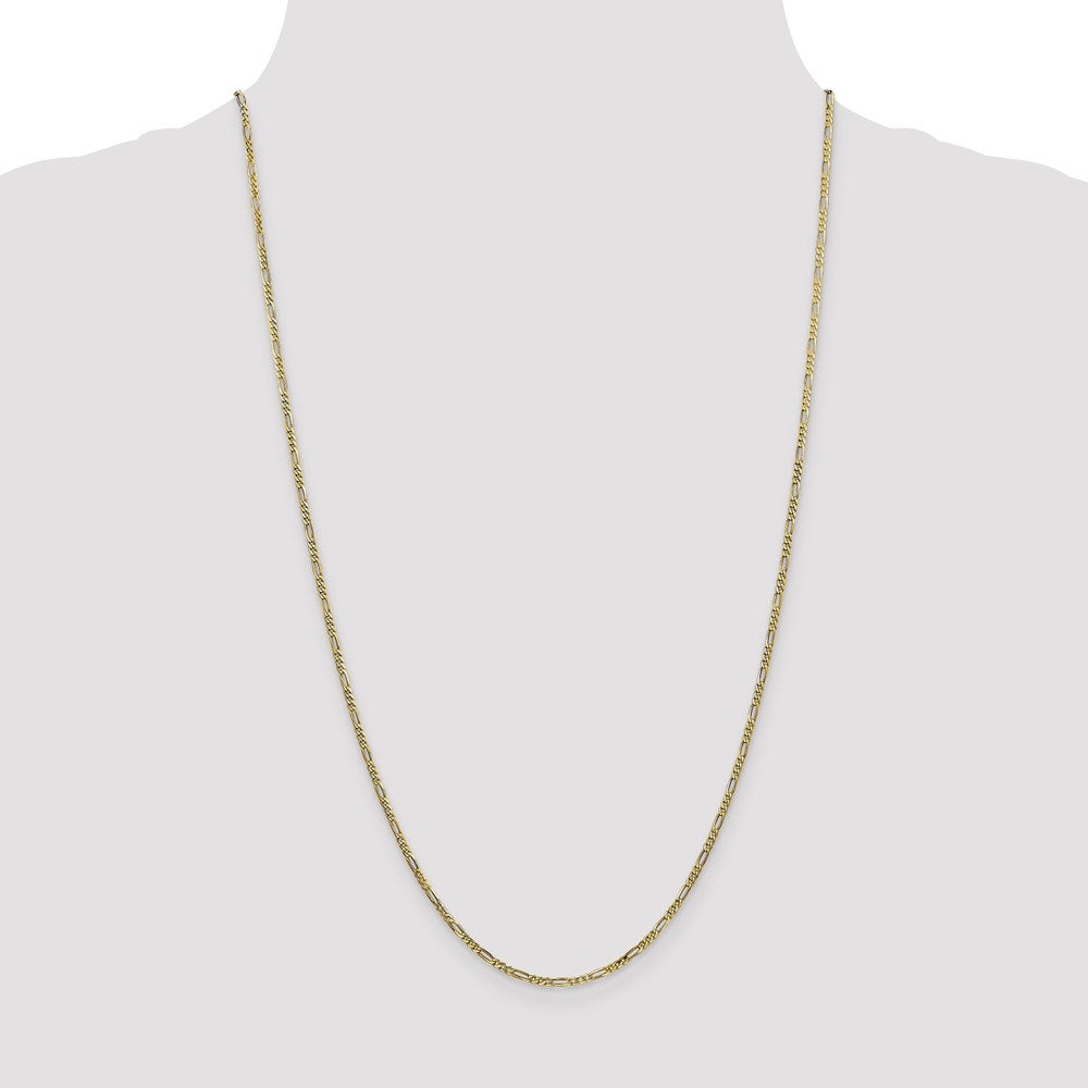 FJC Finejewelers 10 kt Yellow Gold 1.75mm Flat Figaro Chain Anklet 9 Inches x 1 mm