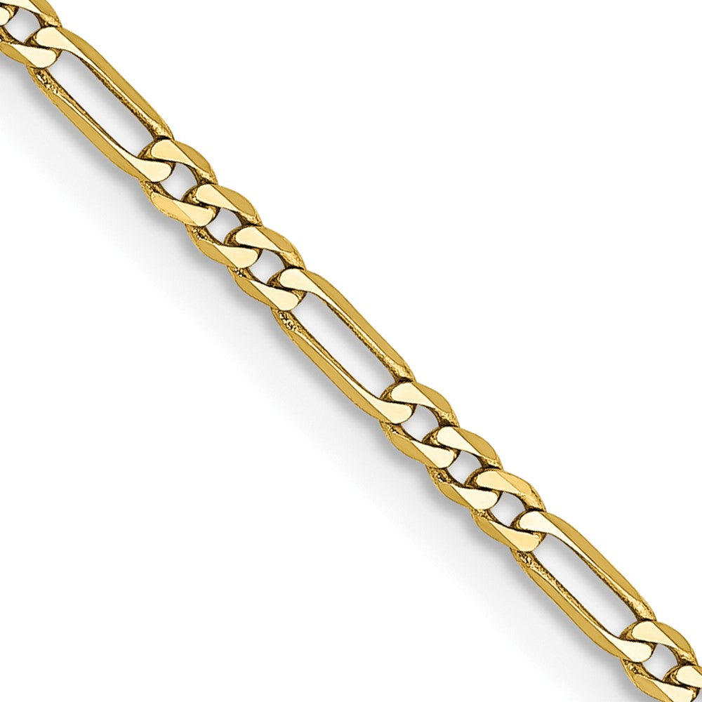 FJC Finejewelers 10 kt Yellow Gold 1.75mm Flat Figaro Chain Anklet 9 Inches x 1 mm