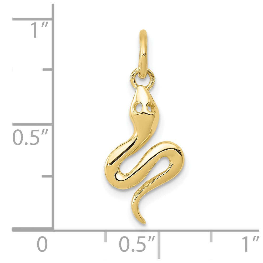 FJC Finejewelers 10 kt Yellow Gold Solid Polished Snake Charm 21 x 9 mm