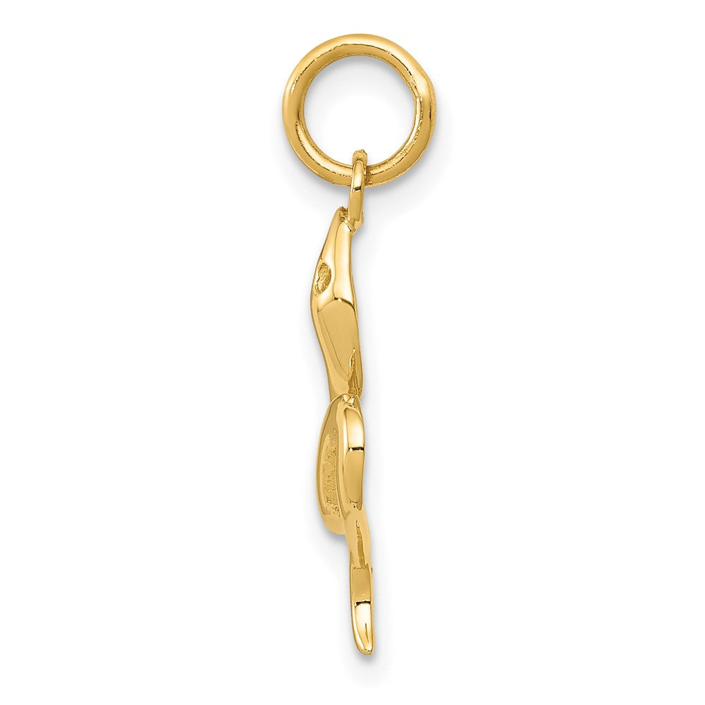FJC Finejewelers 10 kt Yellow Gold Solid Polished Snake Charm 21 x 9 mm