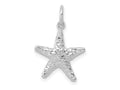FJC Finejewelers 10 kt White Gold Themed Polished 3-Dimensional Starfish Charm 21 mm x 14 mm