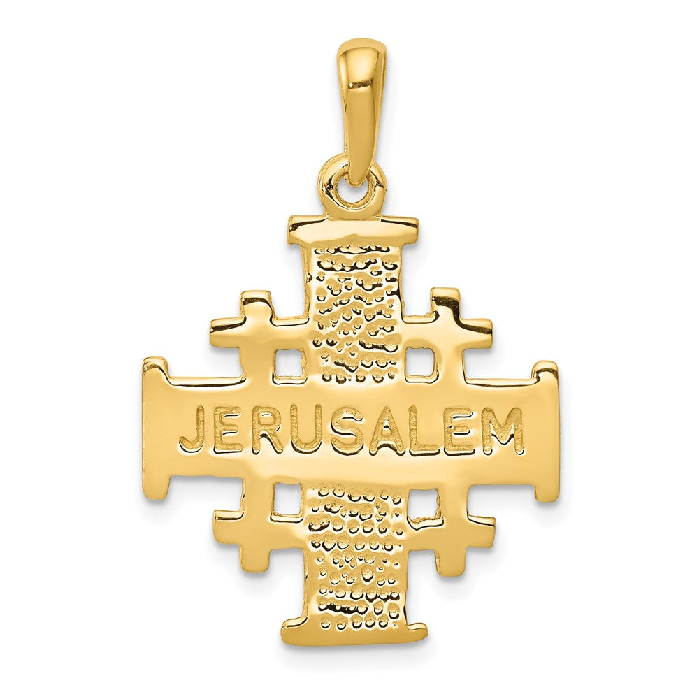 FJC Finejewelers 10 kt Yellow Gold Jerusalem Cross Charm 33 x 22 mm