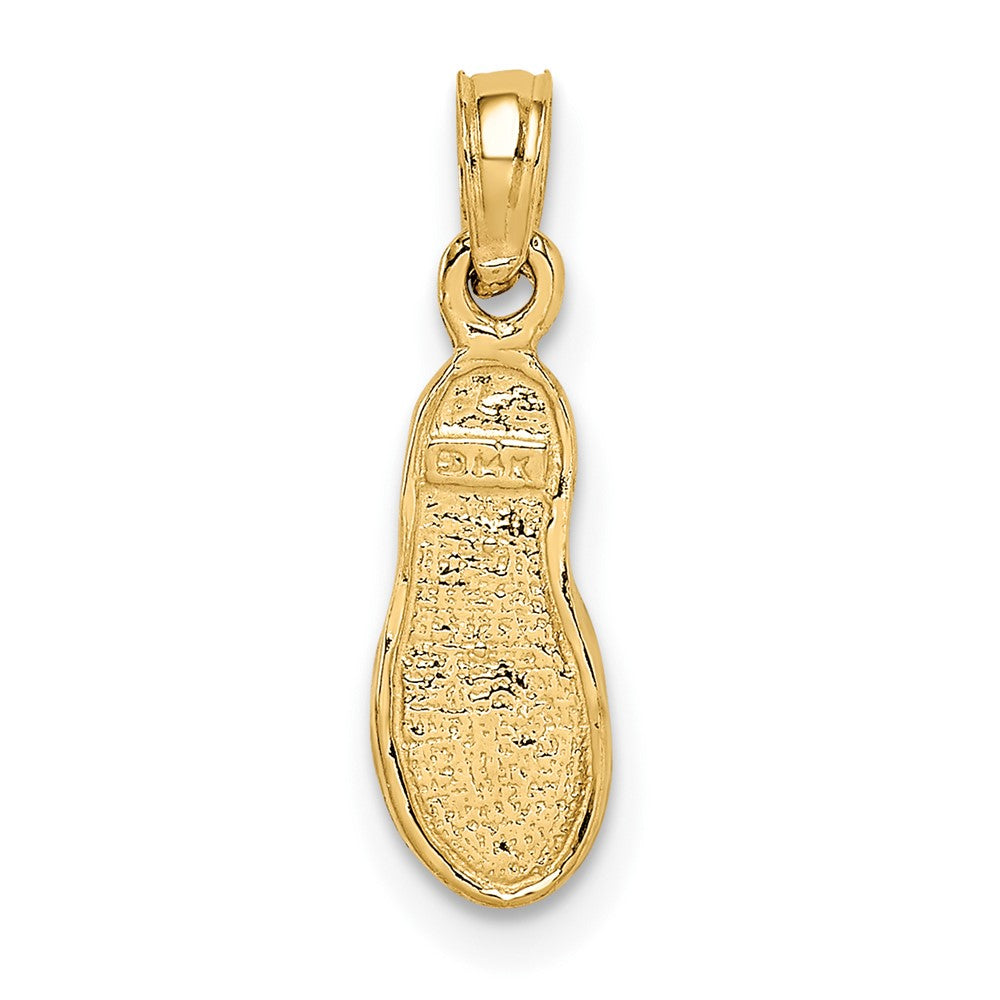 FJC Finejewelers 10 kt Yellow Gold and Rhodium Single Flip-Flop Charm 20 x 5 mm
