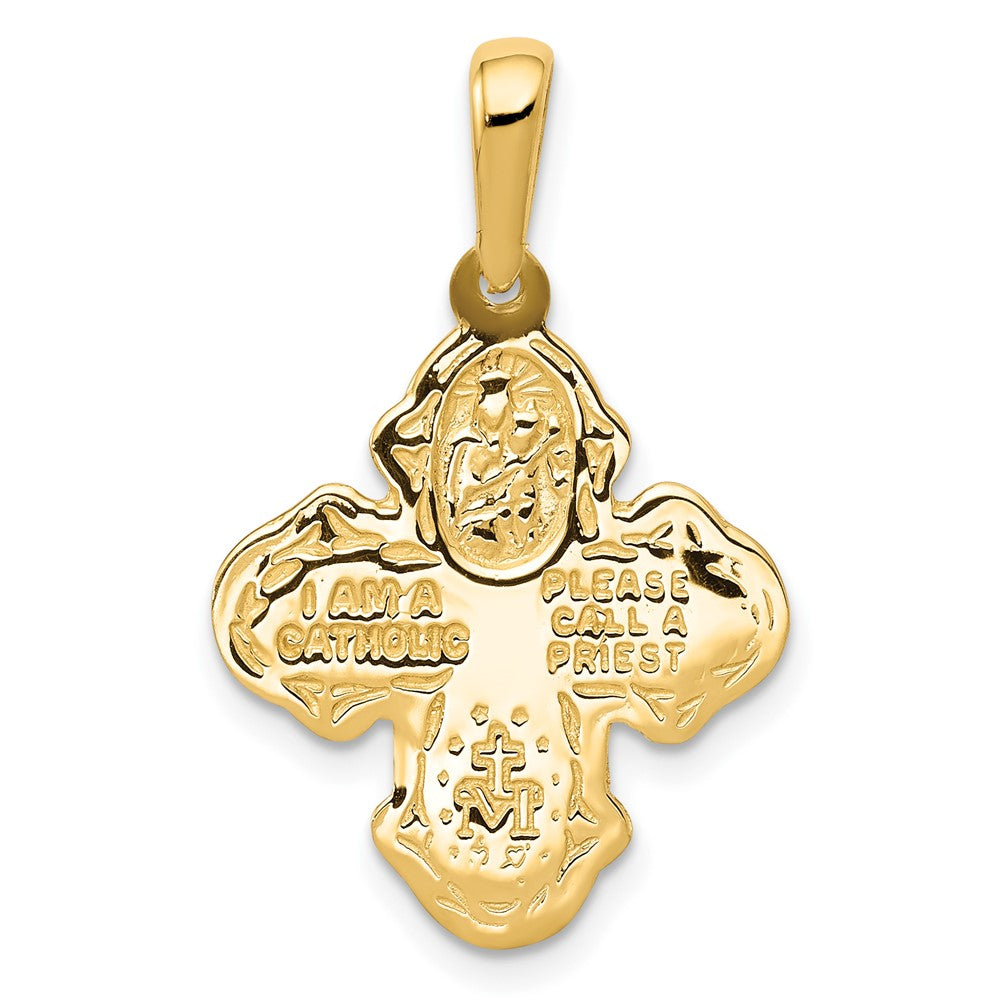 FJC Finejewelers 10 kt Yellow Gold Four Way Medal Charm 29 x 18 mm