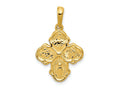 FJC Finejewelers 10 kt Yellow Gold Four Way Medal Charm 29 x 18 mm