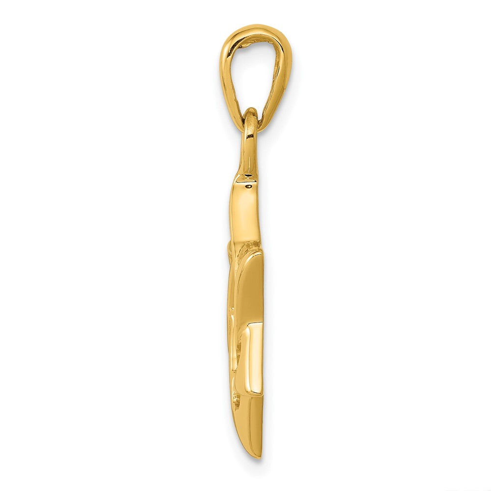 FJC Finejewelers 10 kt Yellow Gold Star of David Charm 31 x 18 mm