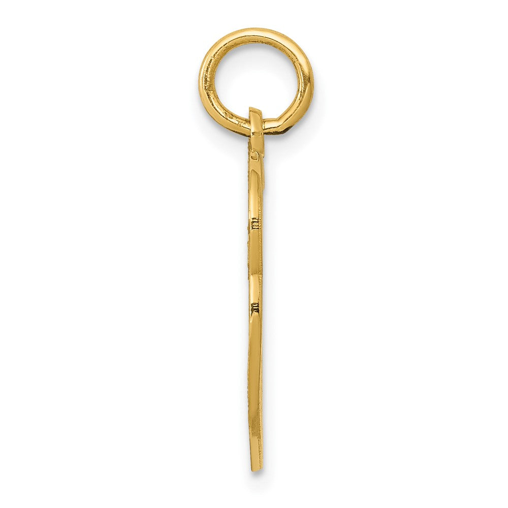 FJC Finejewelers 10 kt Yellow Gold Polished Double Heart Charm 22 x 15 mm