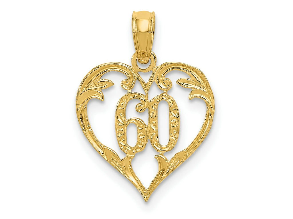 FJC Finejewelers 10 kt Yellow Gold 60 Heart Charm 19 x 13 mm