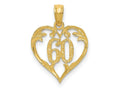 FJC Finejewelers 10 kt Yellow Gold 60 Heart Charm 19 x 13 mm