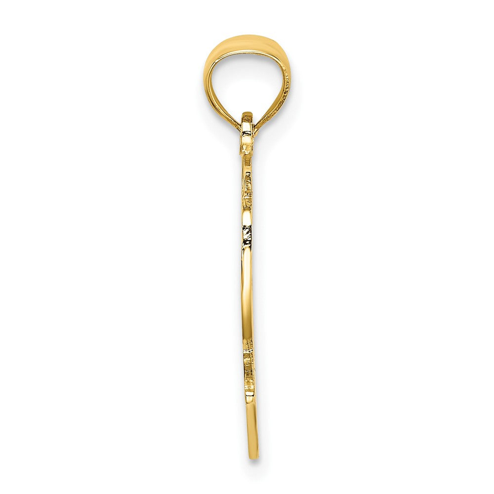 FJC Finejewelers 10 kt Yellow Gold BEST MOM Heart Charm 21 x 16 mm