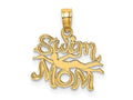 FJC Finejewelers 10 kt Yellow Gold SWIM MOM with Swimmer Charm 11 x 15 mm