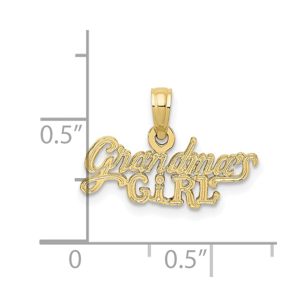 FJC Finejewelers 10 kt Yellow Gold GRANDMA'S GIRL Charm 11 x 19 mm