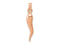 FJC Finejewelers 10 kt Rose Gold Themed Medium 3D Italian Horn Charm 34.25 mm