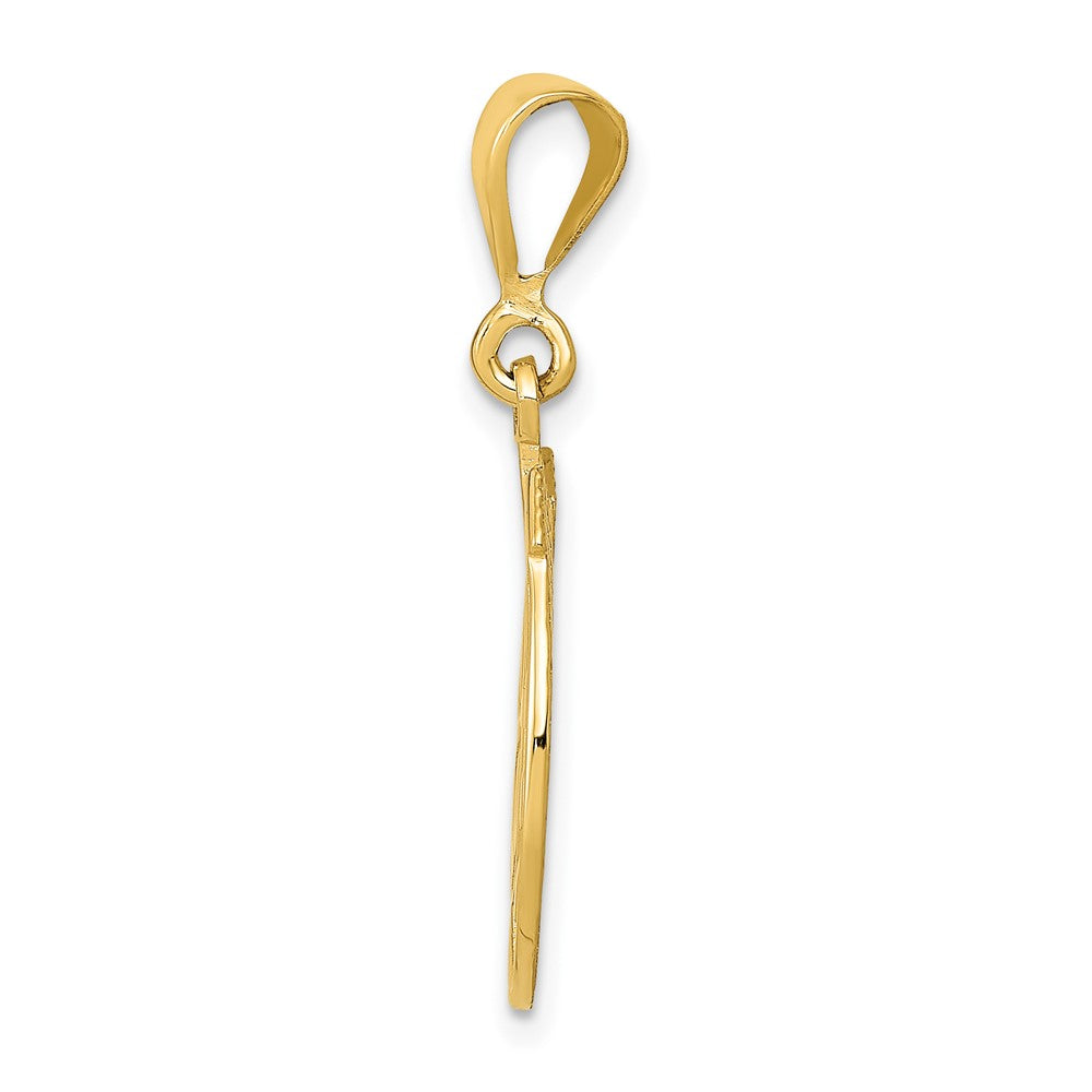 FJC Finejewelers 10 kt Yellow Gold Good Luck Clover Charm 25 x 15 mm