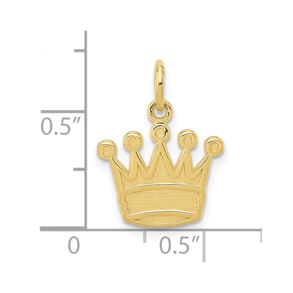 FJC Finejewelers 10 kt Yellow Gold Kings Crown Charm 20 x 12 mm