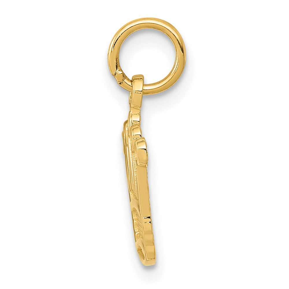 FJC Finejewelers 10 kt Yellow Gold Kings Crown Charm 20 x 12 mm