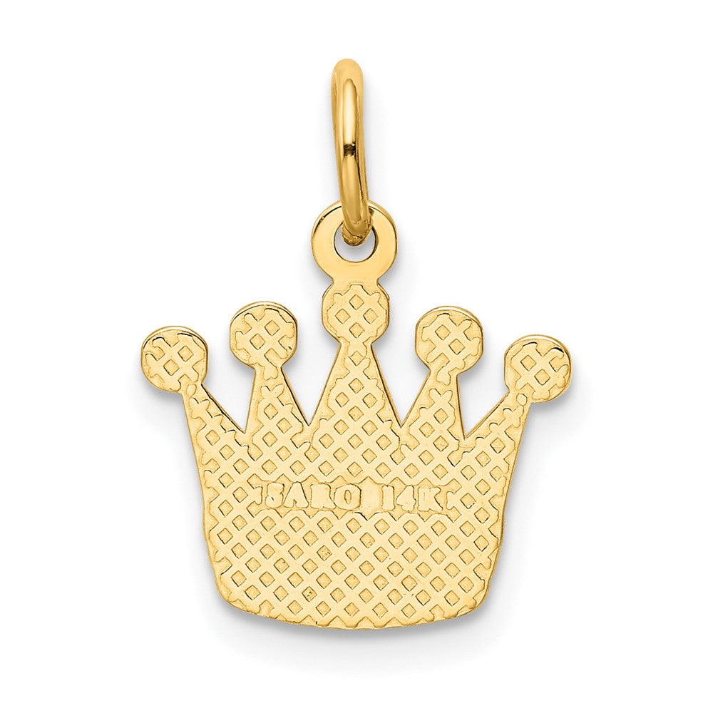 FJC Finejewelers 10 kt Yellow Gold Kings Crown Charm 20 x 12 mm