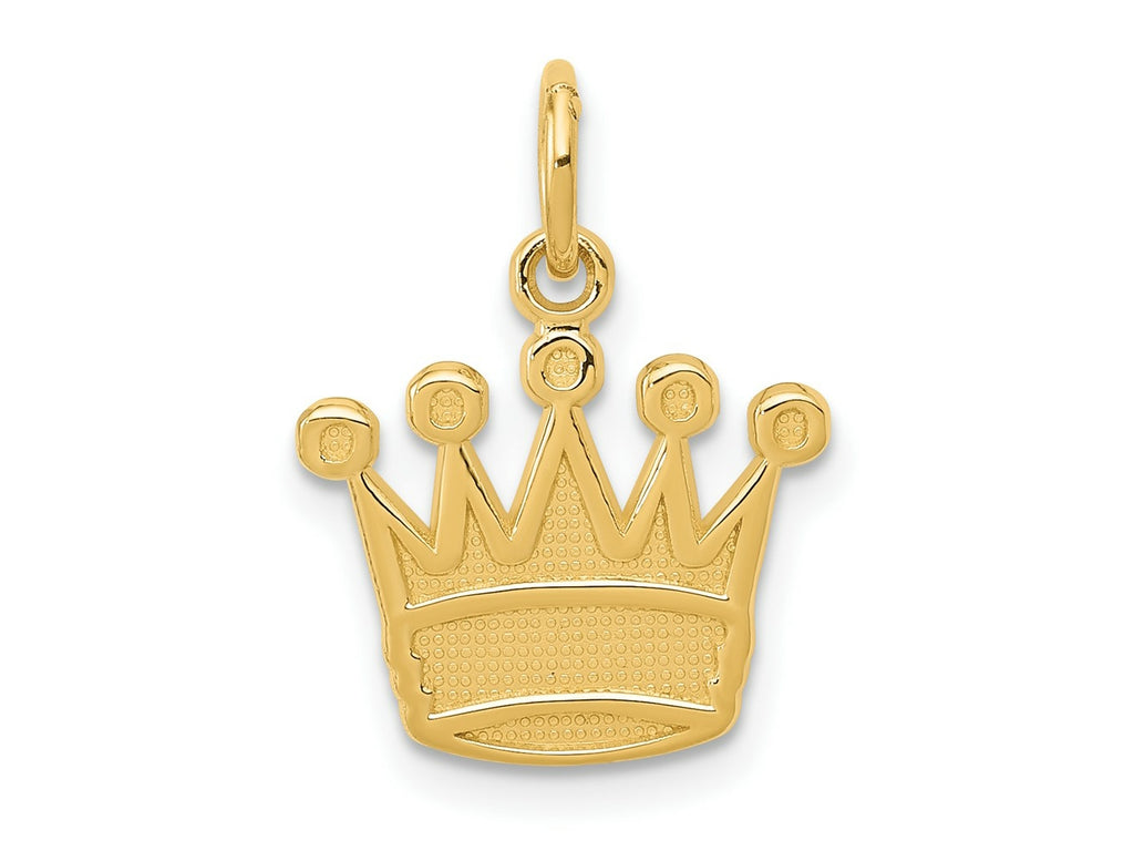 FJC Finejewelers 10 kt Yellow Gold Kings Crown Charm 20 x 12 mm