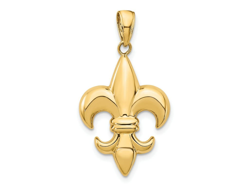 FJC Finejewelers 10 kt Yellow Gold Medium Fleur-De-Lis Charm 30 x 18 mm