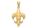 FJC Finejewelers 10 kt Yellow Gold Medium Fleur-De-Lis Charm 30 x 18 mm