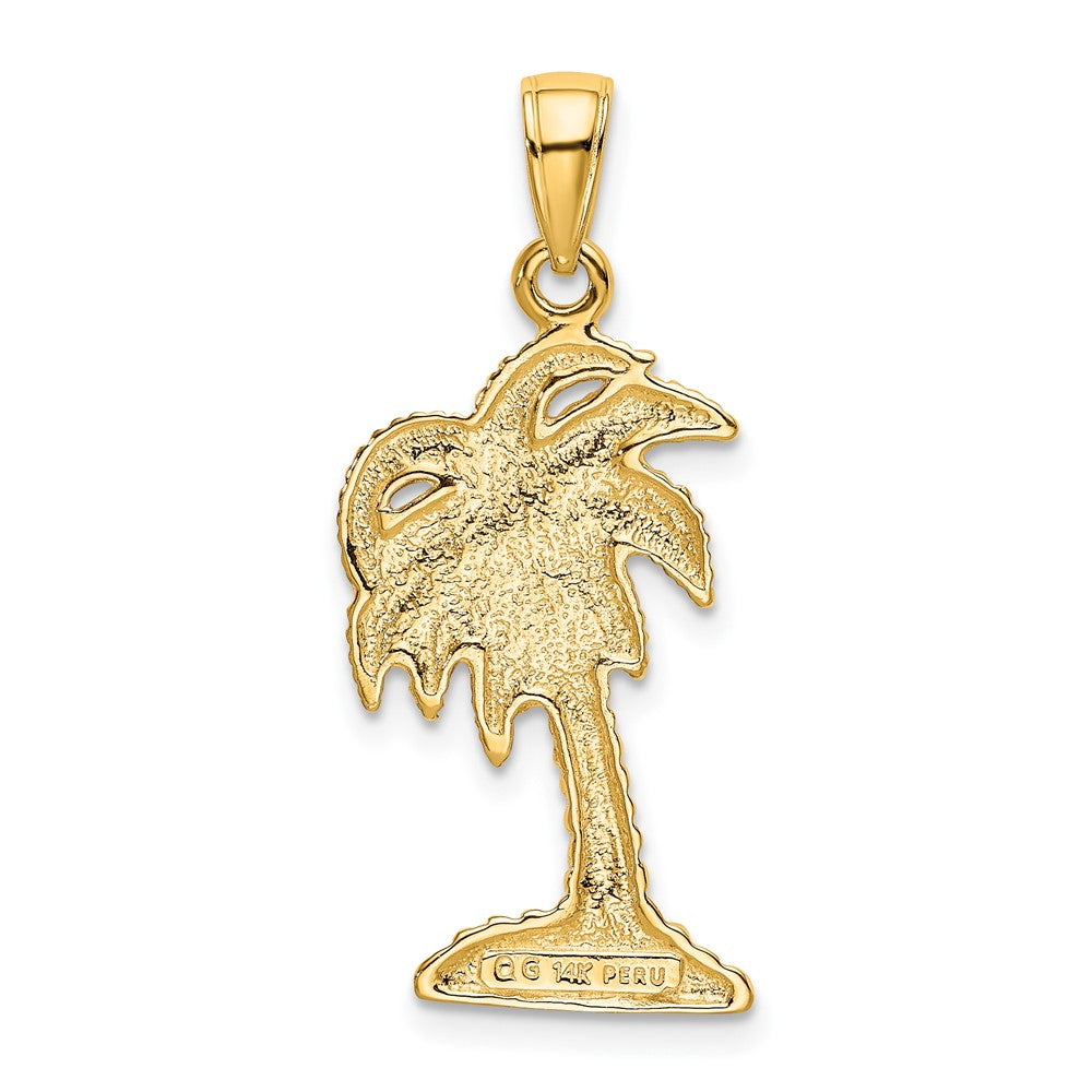 FJC Finejewelers 10 kt Yellow Gold Palm Tree Charm 31 x 14 mm