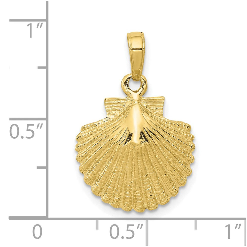 FJC Finejewelers 10 kt Yellow Gold Scallop Shell Charm 24 x 15 mm