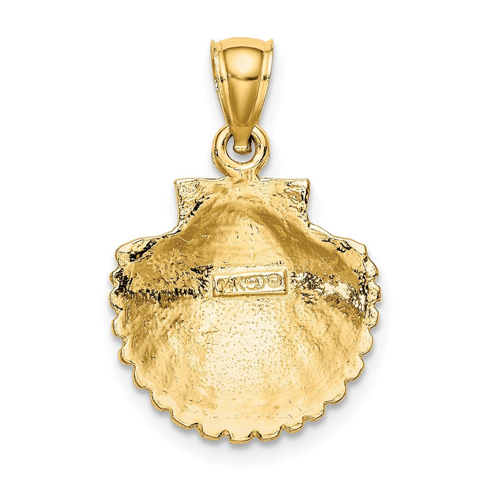 FJC Finejewelers 10 kt Yellow Gold Scallop Shell Charm 24 x 15 mm
