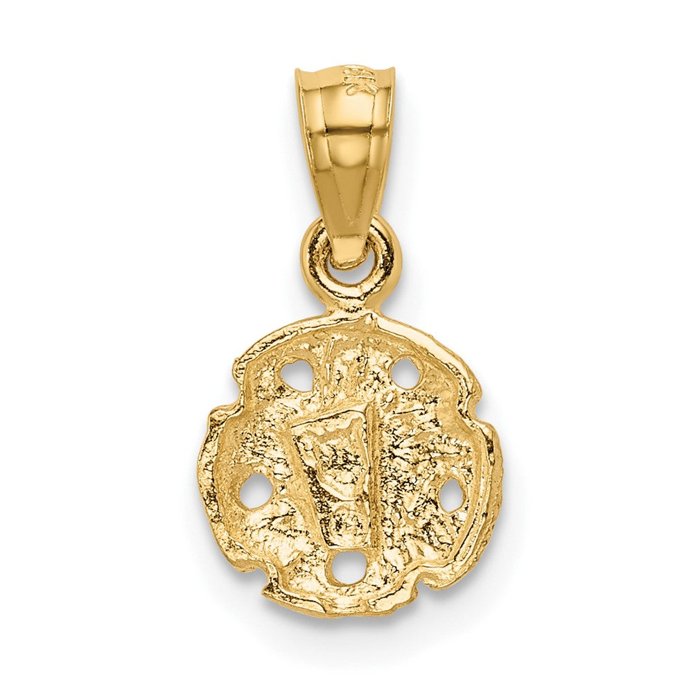 FJC Finejewelers 10 kt Yellow Gold Sand Dollar Charm 15 x 8 mm