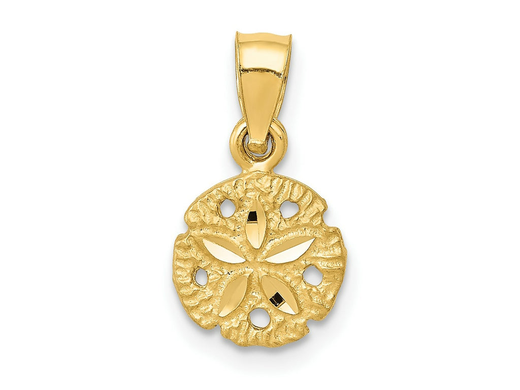 FJC Finejewelers 10 kt Yellow Gold Sand Dollar Charm 15 x 8 mm