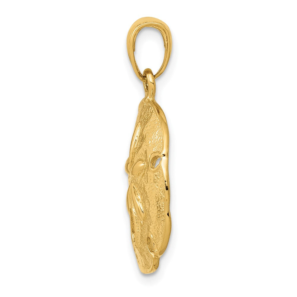 FJC Finejewelers 10 kt Yellow Gold Sand Dollar Charm 26 x 18 mm