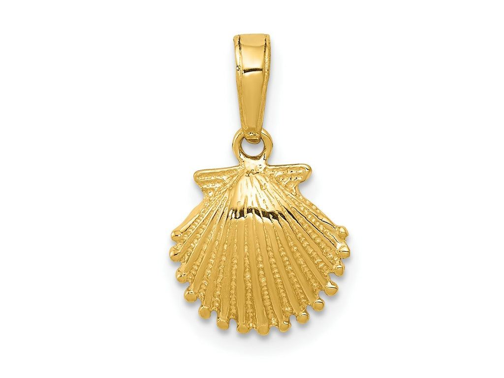 FJC Finejewelers 10 kt Yellow Gold Scallop Shell Charm 17 x 10 mm