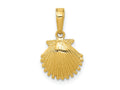 FJC Finejewelers 10 kt Yellow Gold Scallop Shell Charm 17 x 10 mm