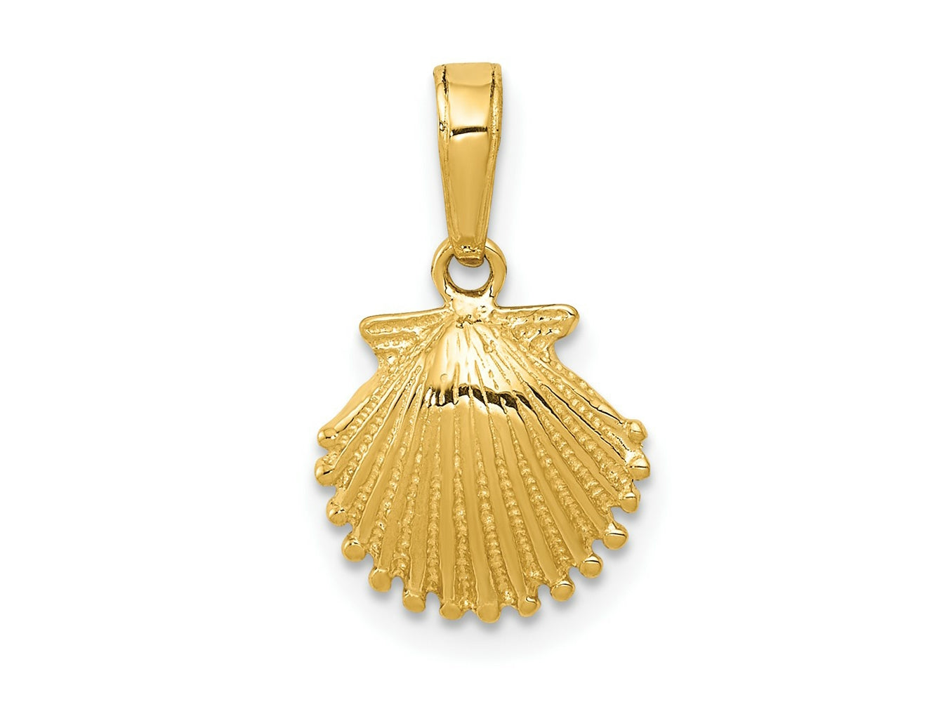 FJC Finejewelers 10 kt Yellow Gold Scallop Shell Charm 17 x 10 mm
