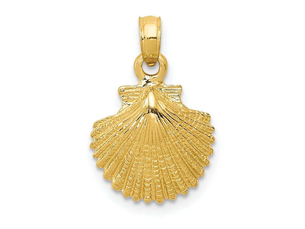 FJC Finejewelers 10 kt Yellow Gold Scallop Shell Charm 19 x 12 mm