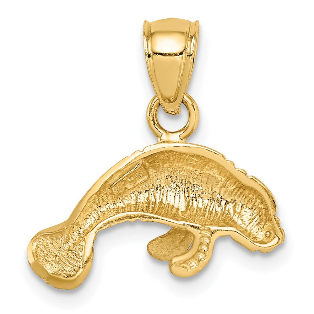 FJC Finejewelers 10 kt Yellow Gold Manatee Charm 17 x 16 mm