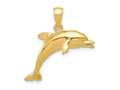FJC Finejewelers 10 kt Yellow Gold Jumping Dolphin Charm 25 x 25 mm