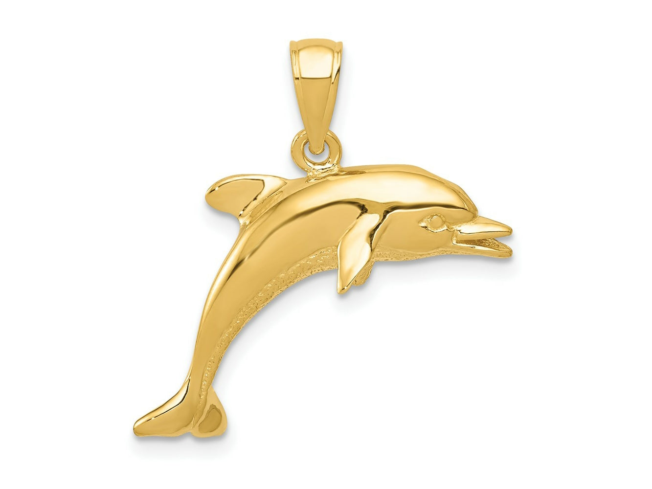 FJC Finejewelers 10 kt Yellow Gold Jumping Dolphin Charm 25 x 25 mm