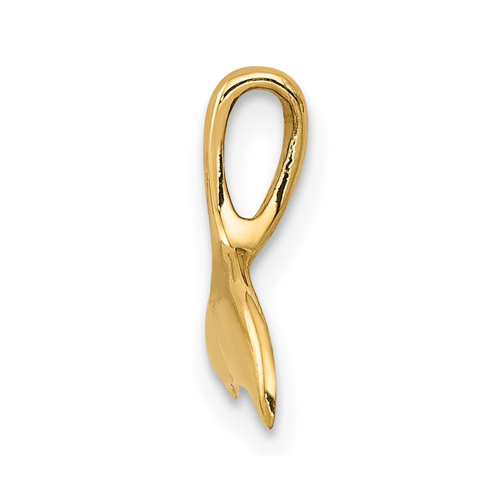 FJC Finejewelers 10 kt Yellow Gold Whale Tail Chain Slide 12 x 12 mm