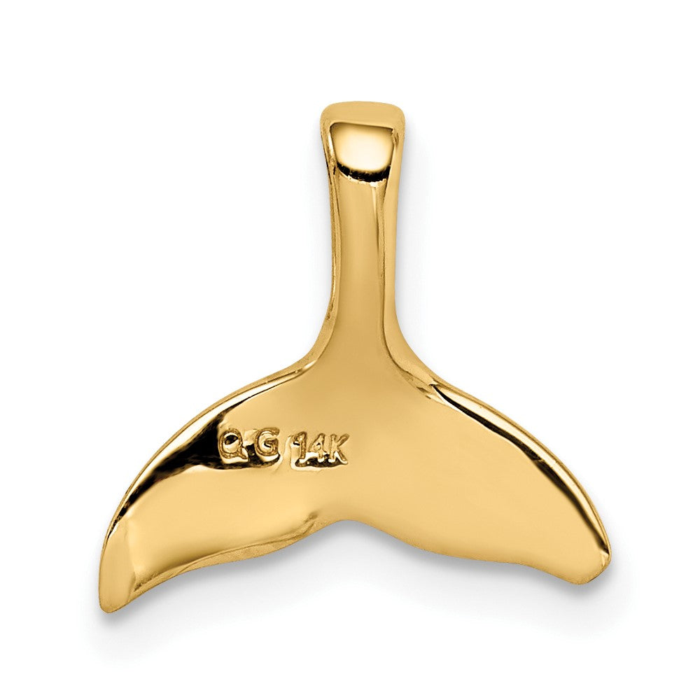 FJC Finejewelers 10 kt Yellow Gold Whale Tail Chain Slide 12 x 12 mm